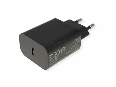 Nabíjačka USB 230V 1port, 1xUSB Typ C, 3A, 25W, Power Delivery, čierna