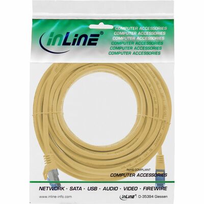 S/FTP (PiMF) Patchkábel LSOH TPE 0.5m cat.6a, žltý, CCA, flexiblný