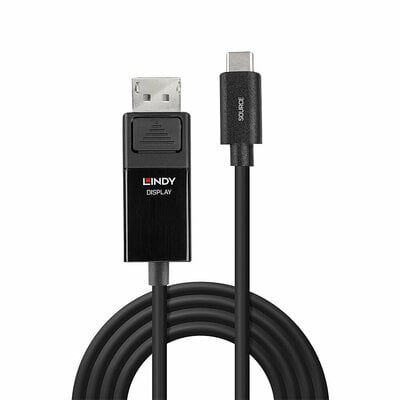 Kábel USB 3.1 Typ C na DisplayPort M/M 2m, 8K@60Hz UHD, HDR, čierny