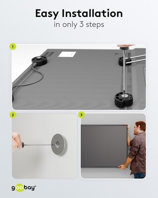 Držiak pre TV 32-55" na stenu, max 50kg, profil 15mm, VESA až 800x600mm, čierny