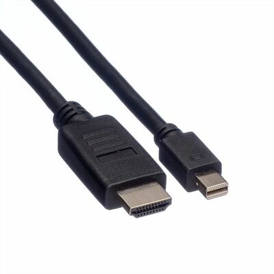Kábel DisplayPort mini na HDMI M/M 1.5m, jednosmerný, max. 1920x1200 @60Hz, čierny