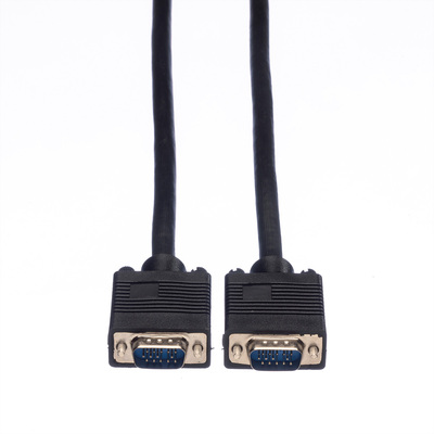 Kábel VGA M/M 2m, prepojovací, tienený, čierny