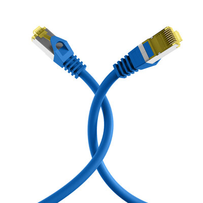 S/FTP (PiMF) Patchkábel LSOH 1.5m cat.7, modrý, Cu