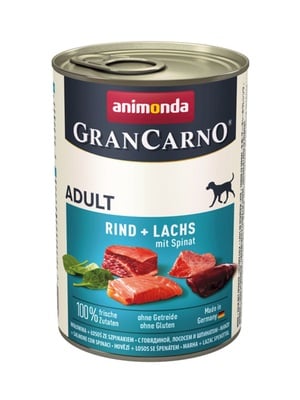 Konzerva - Animonda GRANCARNO® dog adult, hovädzie, losos a špenát, 400g