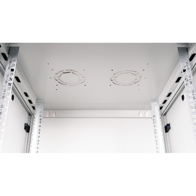 19" Rack na stenu 15U, sivý, 779x600x600mm (HxWxD), odnímateľné bočnice