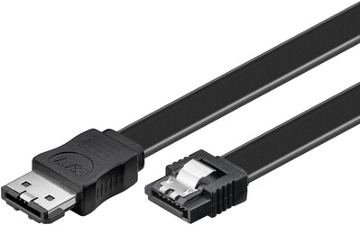 Kábel SATA na eSATA 0.5m, 6.0 GBit/s, čierny