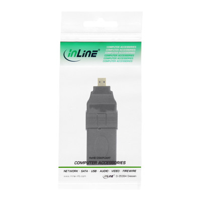 Adaptér HDMI/HDMI micro F/M 4K2K, otočný, 90°