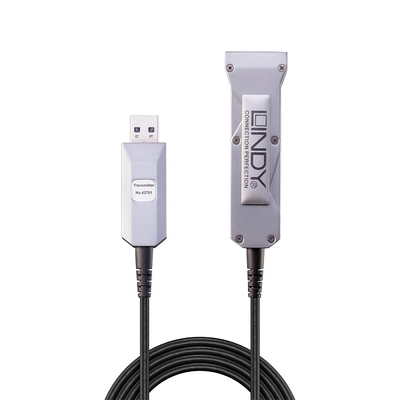 Kábel USB 3.0 A-A M/F 50m, Super Speed, čierny, aktívny, optický