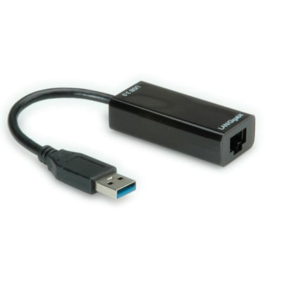 Adaptér USB 3.0 na RJ45 (Gigabit Ethernet), 10cm, čierny