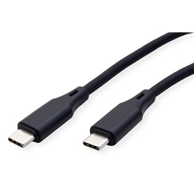 Kábel USB 2.0, CM/CM, 1m, High Speed, PD 60W 20V3A, čierny, pozl. konektor, flexiblný