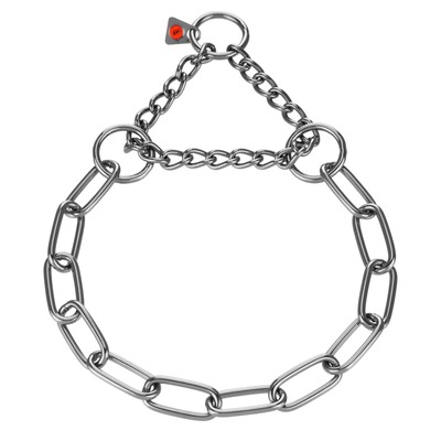 Obojok retiazkový sťahovací 4mm/68cm, obmedzovač, dlhé oko, nerezová oceľ, HS