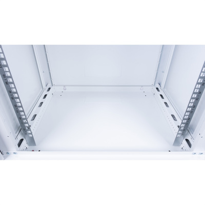 19" Rack na stenu 12U, sivý, 645x600x450mm (HxWxD), odnímateľné bočnice