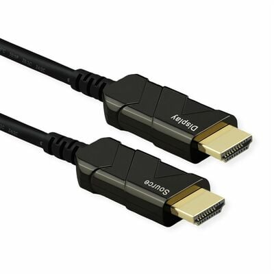 Kábel HDMI M/M 30m, Ultra High Speed+Eth, 8K@60Hz, HDMI 2.1, čierny, jednosmerný, aktívny, optický