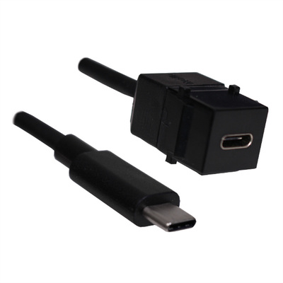 Modul USB 3.1 CF/CM, Keystone, 0.5m, čierny