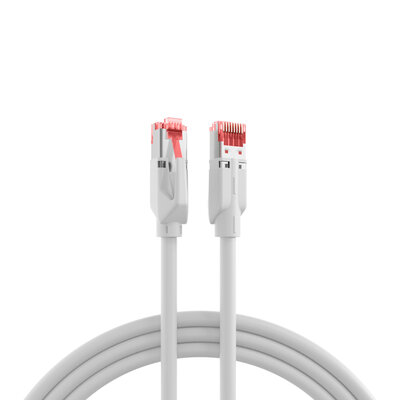 S/FTP (PiMF) Patchkábel LSOH 25m cat.6a, biely, Cu UC900 s TM21