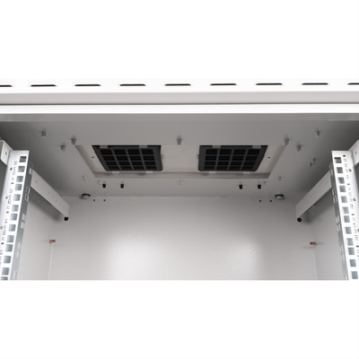 19" Rack na stenu 16U, sivý, 891x600x450mm (HxWxD), RAL7035, IP55, vonkajší, odnímateľné bočnice
