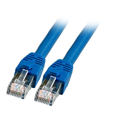 S/FTP (PiMF) Patchkábel LSOH 5m cat.8, modrý, Cu, 40GBit/s, 2000Mhz