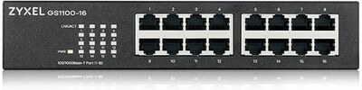 Switch Gigabit 16port, kovový, montáž do 19'',  ZyXEL