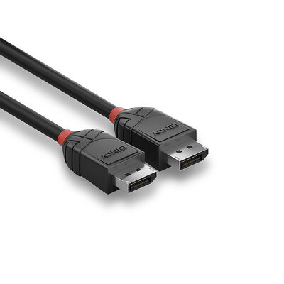 Kábel DisplayPort M/M 2m, 16K@60Hz, DP v2.1, 80Gbit/s, čierny, Black Line
