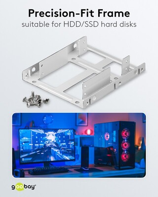 Montážna sada na HDD z 3.5" na 2x 2.5" strieborný