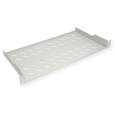 19" Polica 250mm, max. 15kg, 1U, sada skrutiek a podložiek v balení, sivá