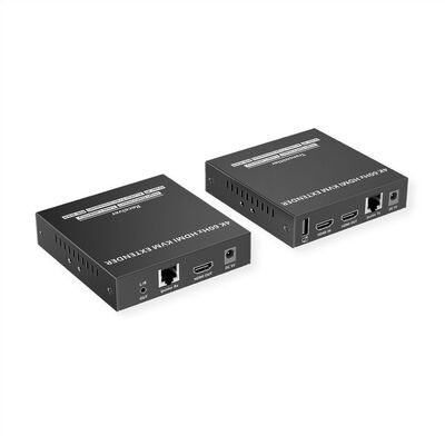 Predĺženie KVM cez TP/IP (LAN) do 120m, HDMI, USB, Audio, RS232, s lokálnym monitorom, 4K@60Hz