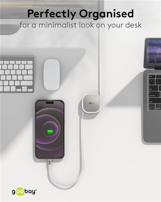 Kábel USB 2.0 Typ C CM/CM 1m, High Speed, Power Delivery 15w 5V3A, biely/sivý, samonavíjací