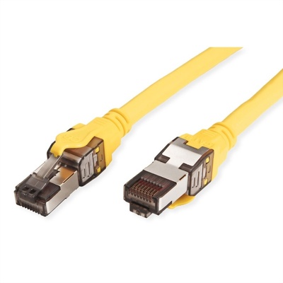 S/FTP (PiMF) Patchkábel LSOH 1m cat.8, žltý, Cu, 40GBit/s, C8 (Class G)