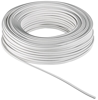 Reproduktorový kábel audio 2x4.0mm², 100m, pomedený, biely