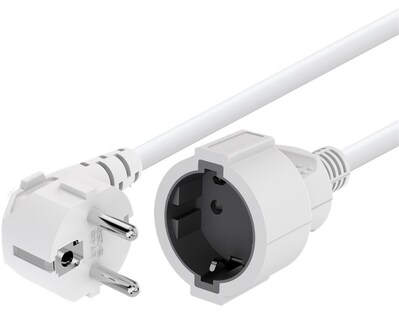 Predlžovačka 3m s 1 zásuvkou, SCHUKO, 1.50mm², biela