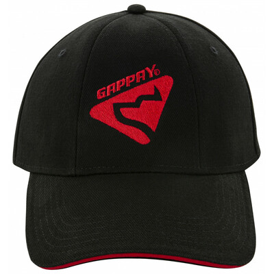 Šiltovka čierna s logom GAPPAY, čierna+červená