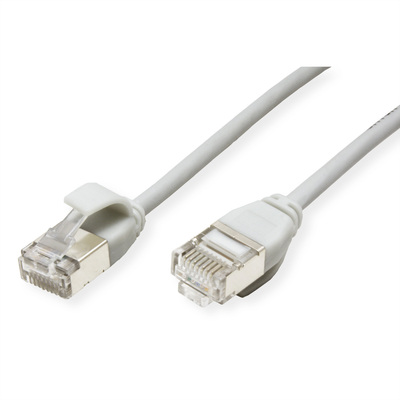 U/FTP (PiMF) Patchkábel LSOH, 0.5m cat.6a, sivý, slim, Cu, Flex Cable, Component Level