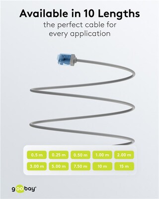 UTP Patchkábel LSOH TPE 10m cat.6a, sivý, slim, Cu, Flex Cable, Eco obal