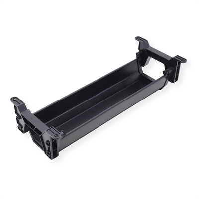 Káblový organizér, žľab na káble pod stôl, plast (ABS), 449x182x118mm (DxHxV), čierny