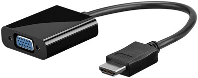 Adaptér HDMI na VGA+audio 15cm čierny