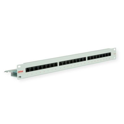 19" Patch panel 24port cat.6, netienený, 1U, sivý