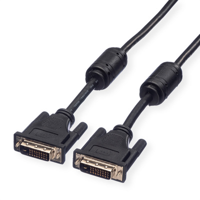 Kábel DVI-D M/M 10m, Dual-Link, 3840x2160@30Hz, HQ s ferrit., čierny