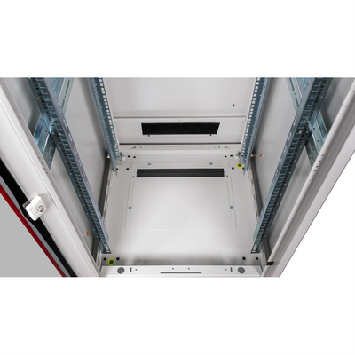 19" Rack na podlahu 36U, 1786x600x600mm (HxWxD), PRO, sklenené dvere, sivý