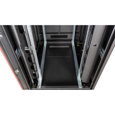 19" Rack na podlahu 26U, 1342x800x1000mm (HxWxD), PRO, sklenené dvere, čierny
