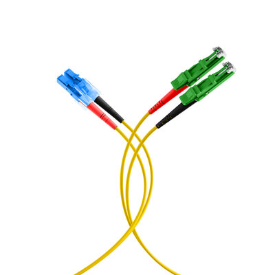 Fiber kábel LC-E2000/APC, 2m Duplex OS2(9/125µm), LSOH, 3mm, žltý