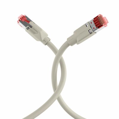 S/FTP (PiMF) Patchkábel LSOH 0.5m cat.6a, sivý, Cu UC900 s TM21