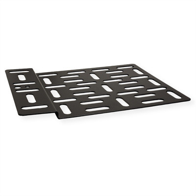 Držiak univerzálny pre média boxy (setobox, distribútor, switch), malý (202x160mm), kovový, čierny