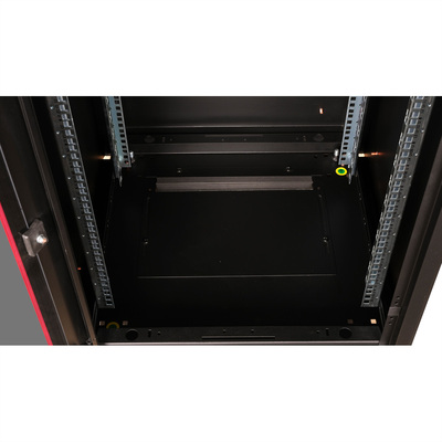 19" Rack na podlahu 22U, 1164x600x600mm (HxWxD), PRO, sklenené dvere, čierny