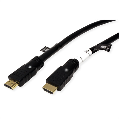 Kábel HDMI M/M 10m, High Speed+Eth, 4K@60Hz, HDMI 2.0, čierny, jednosmerný, aktívny