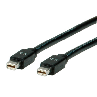 Kábel DisplayPort mini M/M 3m, 2K@60Hz, DP v1.1, 10.8Gbit/s, čierny