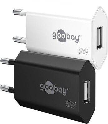 Nabíjačka USB 230V 1port, 1xUSB A, 1A, 5W, SLIM, biela