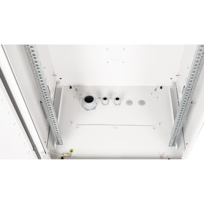 19" Rack na stenu 20U, sivý, 1068x600x450mm (HxWxD), RAL7035, IP55, vonkajší, odnímateľné bočnice