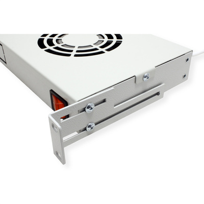 19" Ventilačná jednotka, 2 vetráky, 1U, s termostatom, sivá