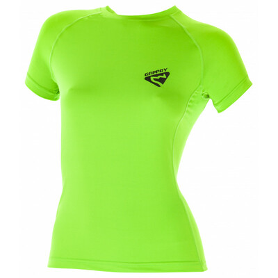 Tričko s krátkym rukávom, dámske, funkčné, zelená, XL