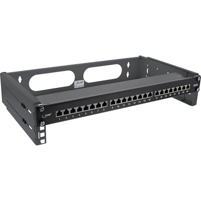 19" Mini skriňa ramova 2U, nastavitelná hĺbka: 240 - 400mm, čierna, RAL9005